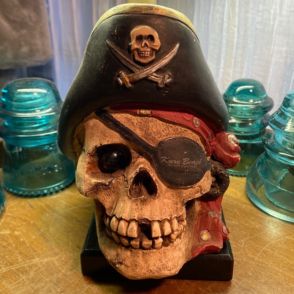 Kure Beach North Carolina Nautical pirate skull bank